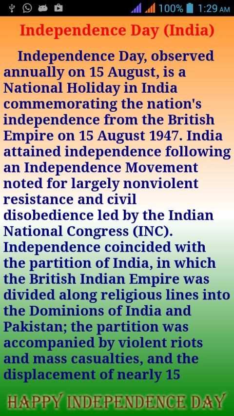 Indian Independence Day New screenshot 1