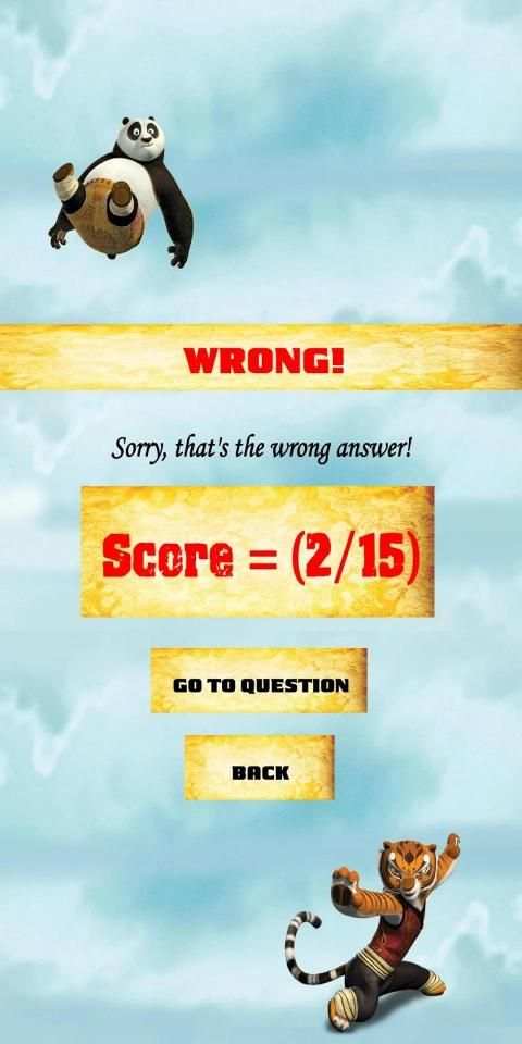 Kung Fu Panda Quiz screenshot 3
