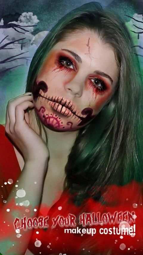 Halloween Makeup Photo Editor Games स्क्रीनशॉट 1