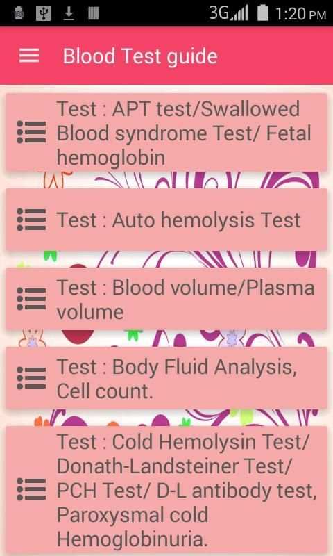 Blood Test guide screenshot 4