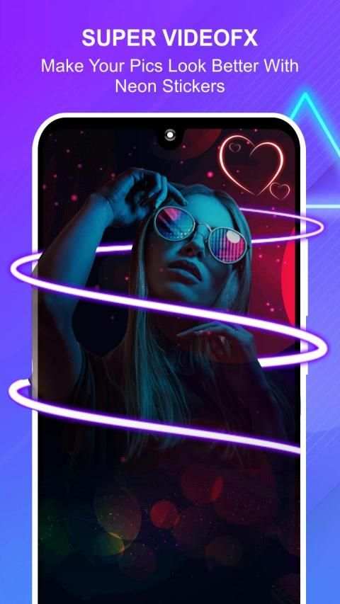Super FX Video Effects - Neon Sketch Video Editor स्क्रीनशॉट 4