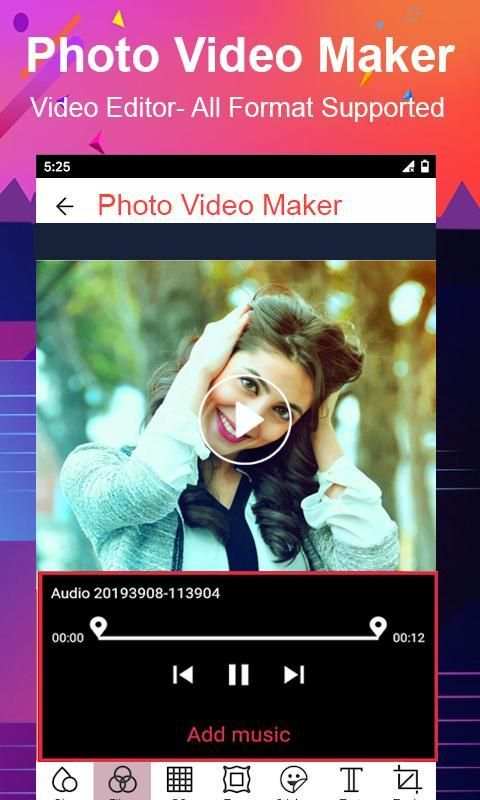 Photo Video Maker With Music - Photo Video Editor स्क्रीनशॉट 6