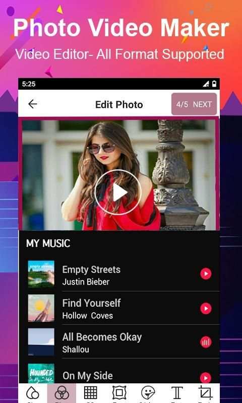 Photo Video Maker With Music - Photo Video Editor स्क्रीनशॉट 4