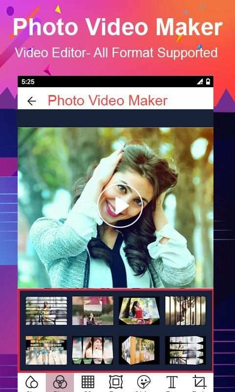 Photo Video Maker With Music - Photo Video Editor स्क्रीनशॉट 1