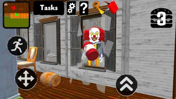 Neighbor Clown. Scary Escape 3D स्क्रीनशॉट 8