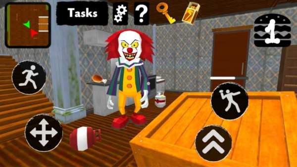 Neighbor Clown. Scary Escape 3D स्क्रीनशॉट 9