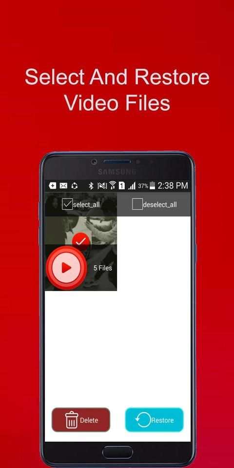 Recover deleted video app screenshot 1