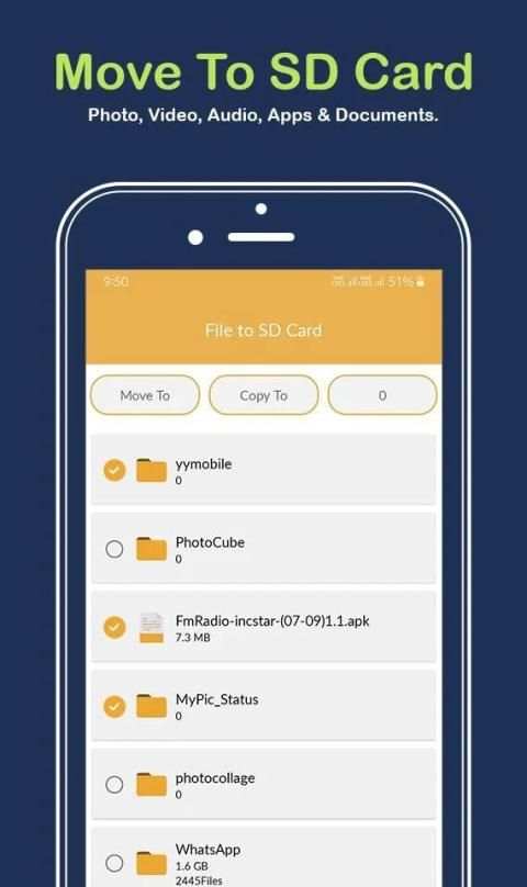 Move To SD Card : Move files to SD card screenshot 4