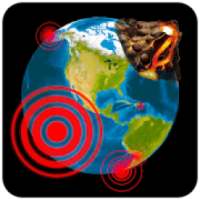 Quake & Volcanoes: 3D Globe of Volcanic Eruptions