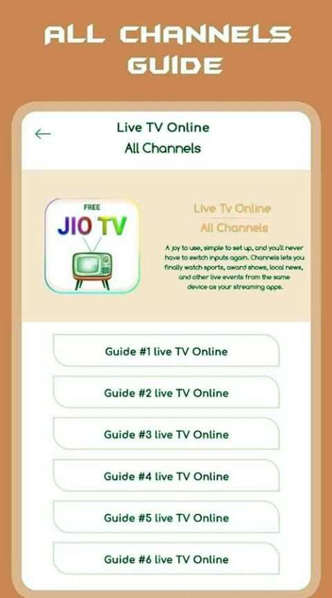 Live Jio TV HD Channels Guide स्क्रीनशॉट 2