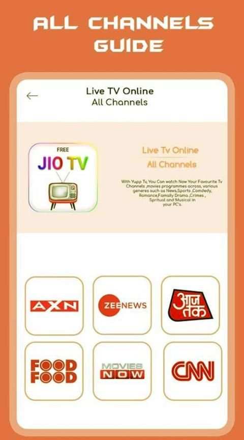Live Jio TV HD Channels Guide स्क्रीनशॉट 4