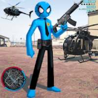 US Spider Police Stickman Rope Hero Strange Vegas