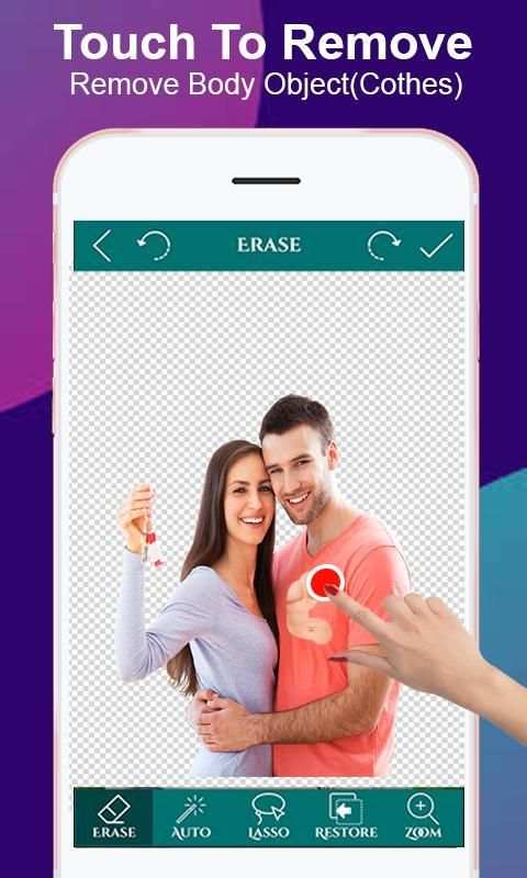 Photo object(cloth) remover - Photo BG Remover screenshot 1