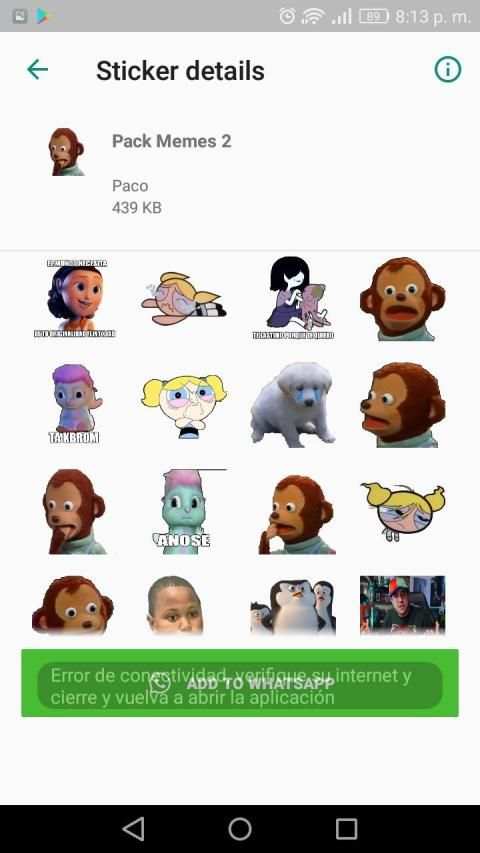 WAStickerApps Memes Momazos Megapack para whatssp screenshot 1