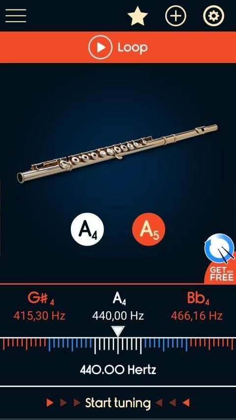 flute tuner instrumental music app screenshot 1