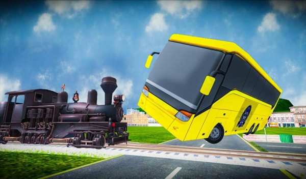 Crazy Bus Vs Bullet Train furious Racing 2020 screenshot 4