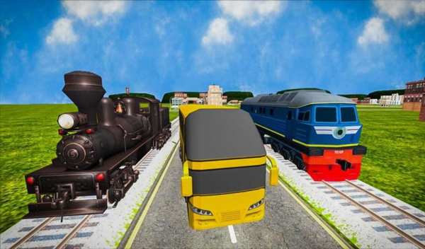 Crazy Bus Vs Bullet Train furious Racing 2020 screenshot 2