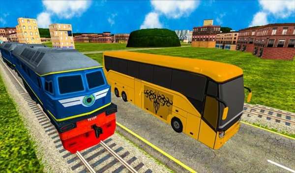 Crazy Bus Vs Bullet Train furious Racing 2020 screenshot 1