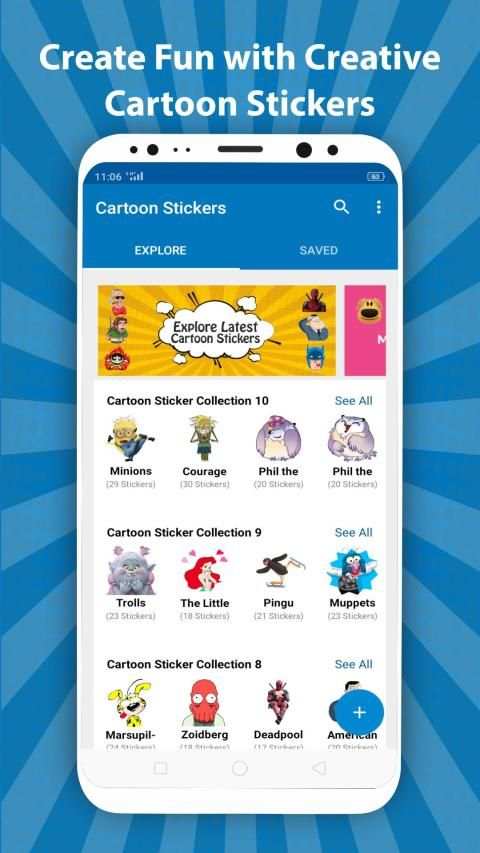Cartoon Sticker for WA - Create Stickers for WA screenshot 1