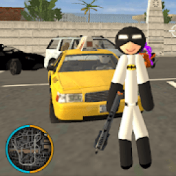 Bat Stickman Rope Hero Mafia Crime Gangstar आइकन