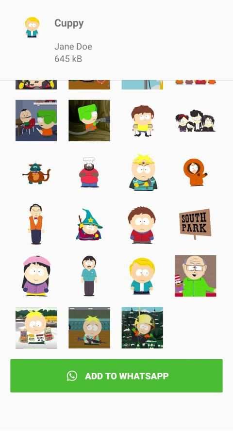 South Park Stickers for Whatsapp screenshot 4