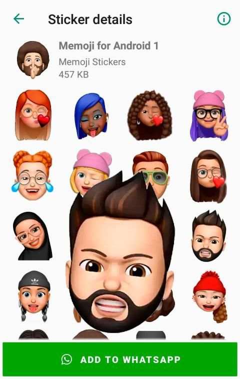 Stickers Memoji for Android WhatsApp WAStickerApps स्क्रीनशॉट 7