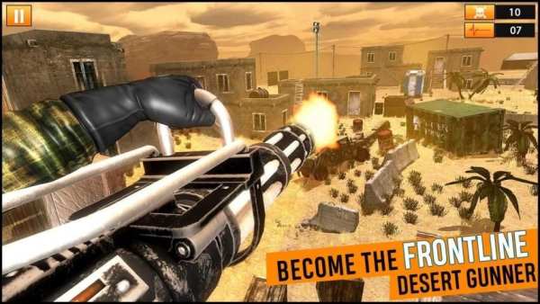 Gunner Desert War Shoot 3d - Fun Shooting Games screenshot 5
