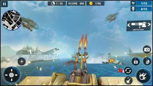 Navy War Machine Gun Shoot : Shooters Action Games screenshot 2