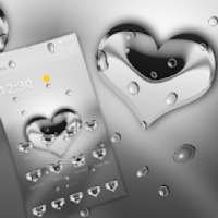 Silver Crystal Heart Romantic Theme on 9Apps