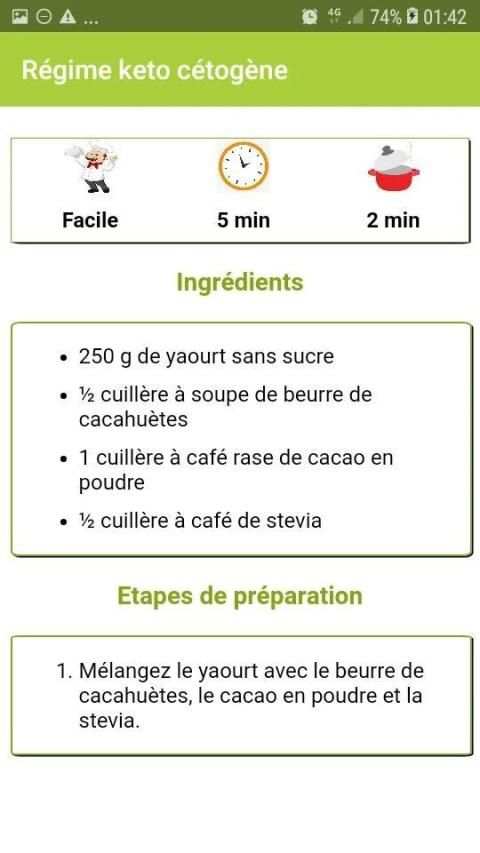 Régime Cétogène menu, maigrir et perdre du poids screenshot 6