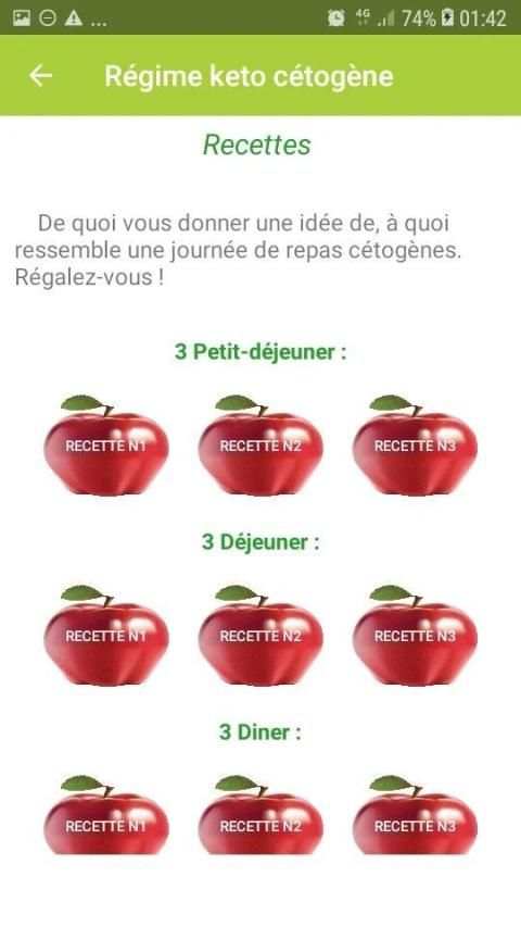 Régime Cétogène menu, maigrir et perdre du poids स्क्रीनशॉट 3