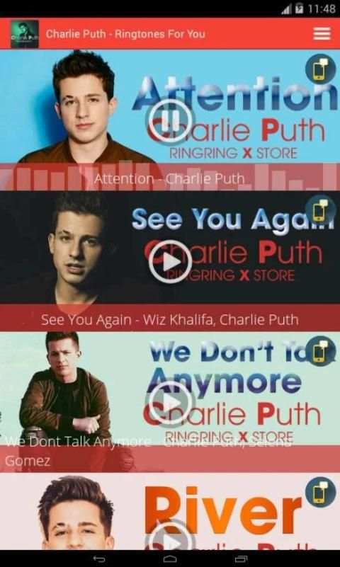 Charlie Puth - Ringtones For You screenshot 4