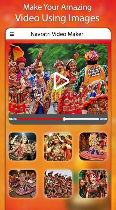Navratri Video Maker Music : Photo Video Maker स्क्रीनशॉट 3