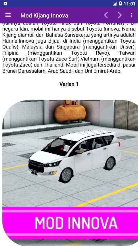 Mod Bussid Innova Baru स्क्रीनशॉट 3
