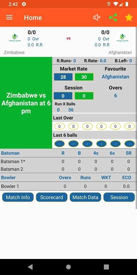Cricket Score Best Line स्क्रीनशॉट 2