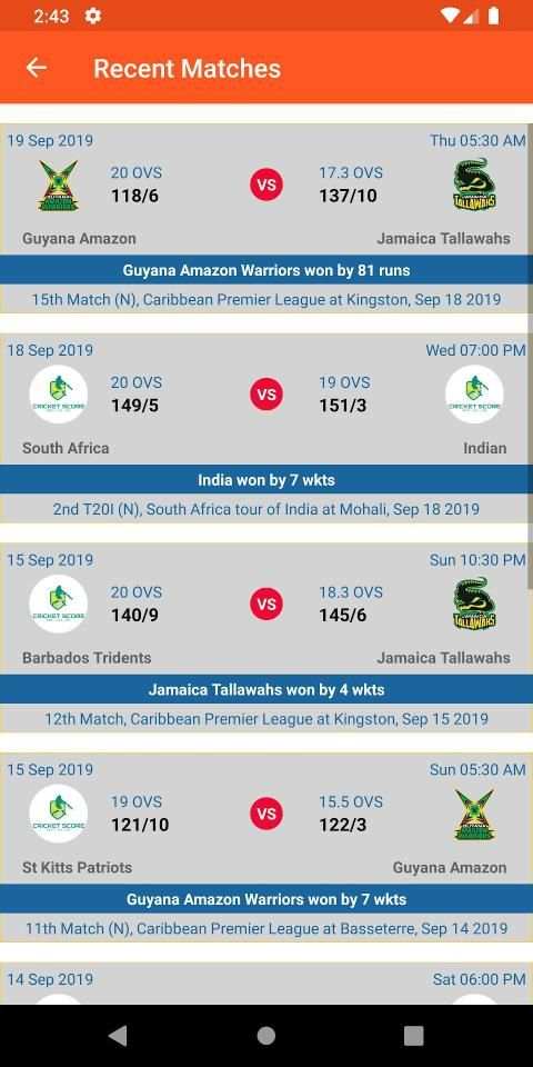 Cricket Score Best Line स्क्रीनशॉट 4