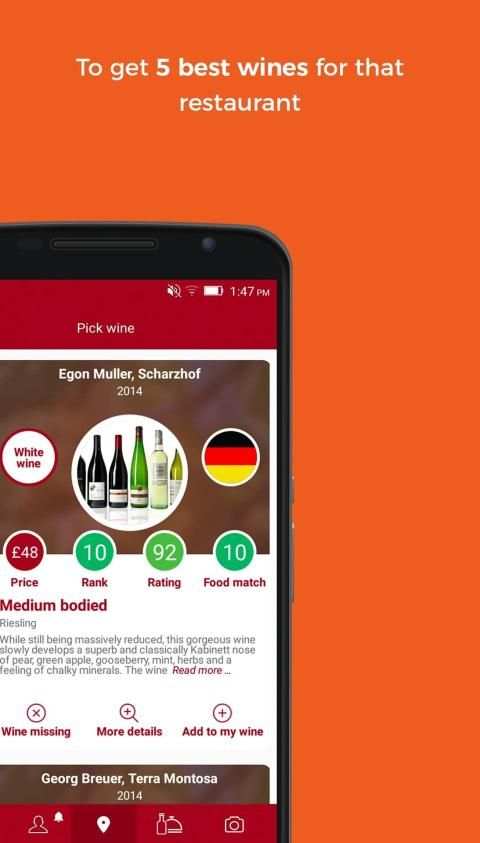 Wine Picker App the easy way to pick the best wine स्क्रीनशॉट 6