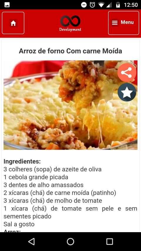 Receitas Deliciosas स्क्रीनशॉट 1