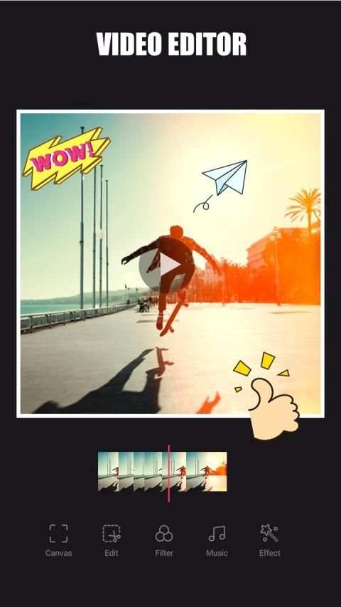 Collage Maker- Poto Grid, Square fit, music video screenshot 7