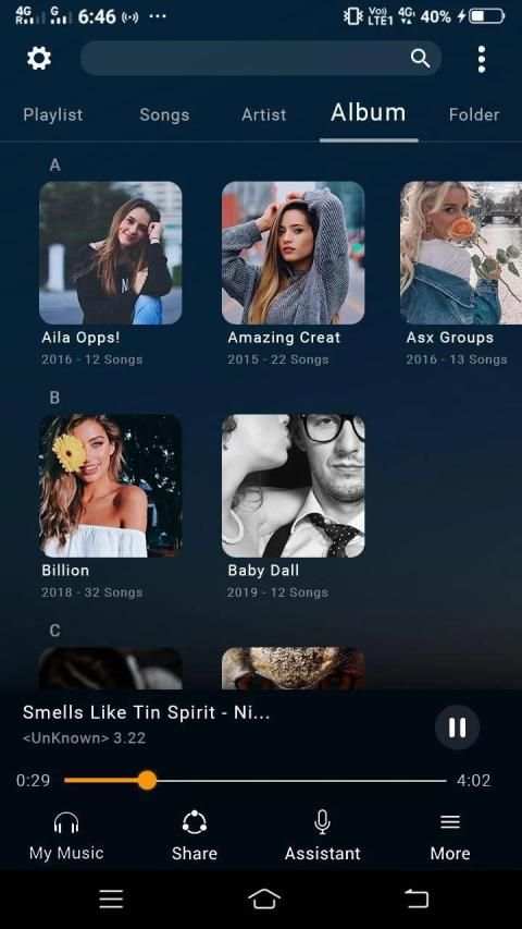 Music Player 4 تصوير الشاشة