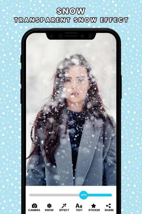 Snow Photo Editor - Colorful Snow स्क्रीनशॉट 5