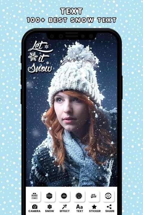 Snow Photo Editor - Colorful Snow स्क्रीनशॉट 3