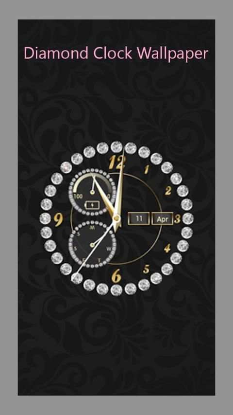 Diamond clock wallpaper स्क्रीनशॉट 3