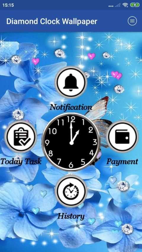 Diamond clock wallpaper स्क्रीनशॉट 2