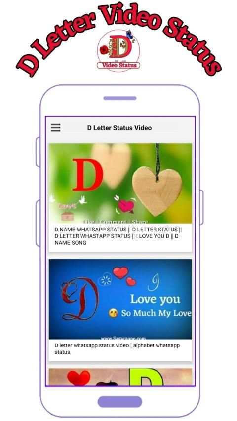 D Letter Status Video - D Name Video Status screenshot 5