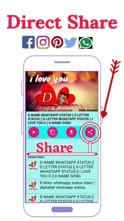 D Letter Status Video - D Name Video Status screenshot 1