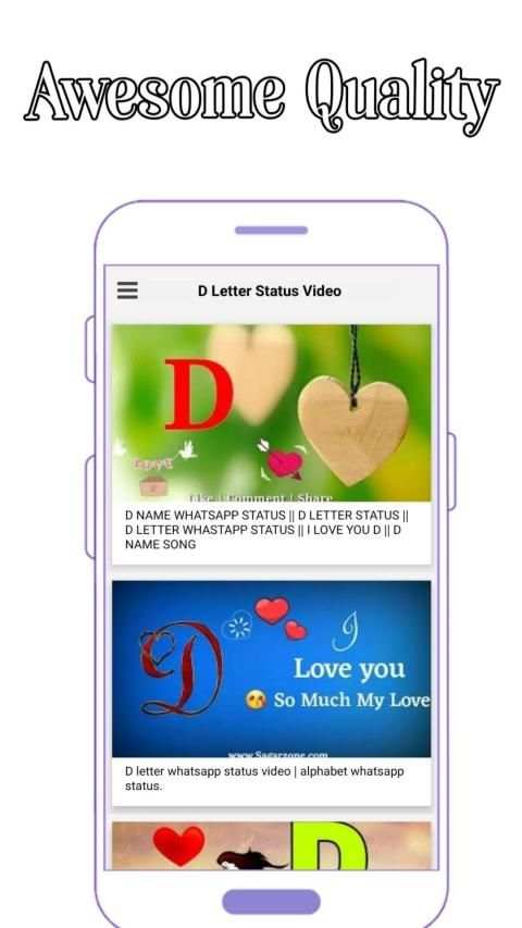 D Letter Status Video - D Name Video Status screenshot 2