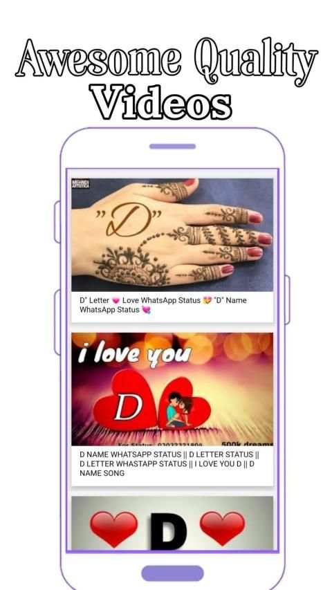 D Letter Status Video - D Name Video Status screenshot 4