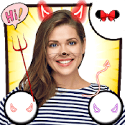 ikon Neon devil horns photo editor - For Snap Girls