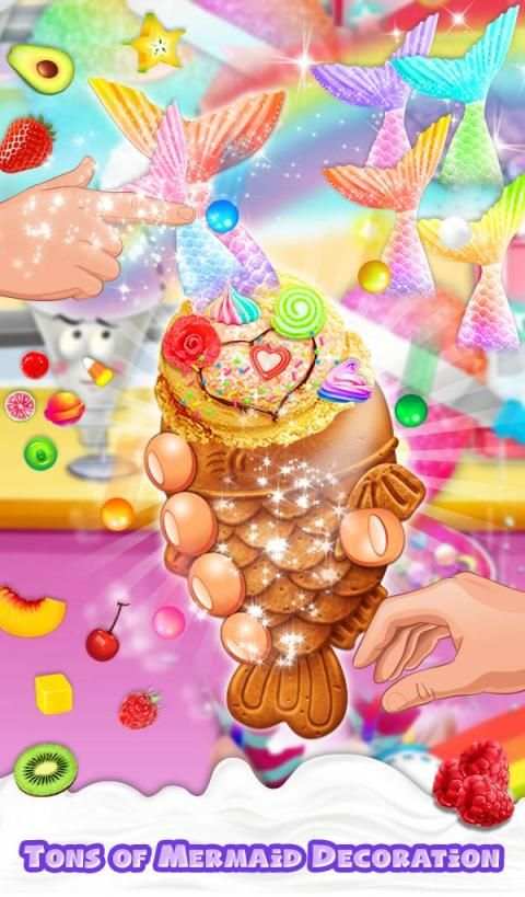 Magical Unicorn: Mermaid Ice Cream Cone Cooking screenshot 1